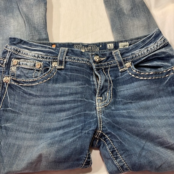 MissMe Boot Cut Jeans JE8033BR Size 31 - Picture 3 of 8